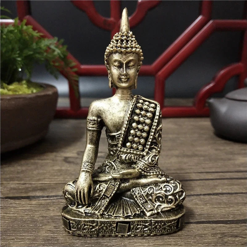 ATELIER-TIBET Statue Japonaise Porte-Chance en Résine | Sculpture Zen Prospérité & Harmonie