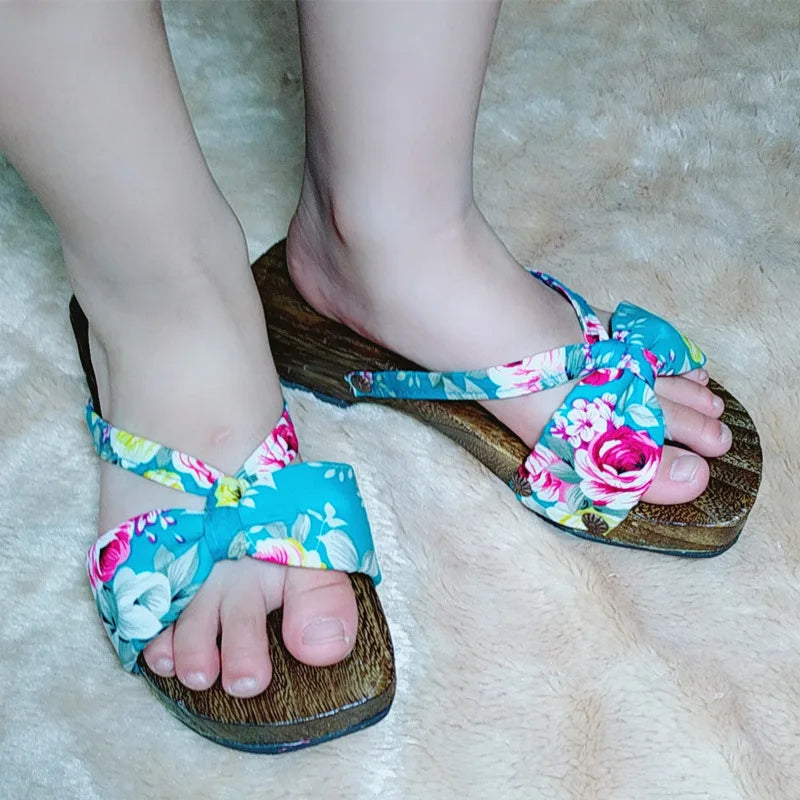 ATELIER-TIBET – Sabot Geta Stylé en Bois Naturel & Caoutchouc