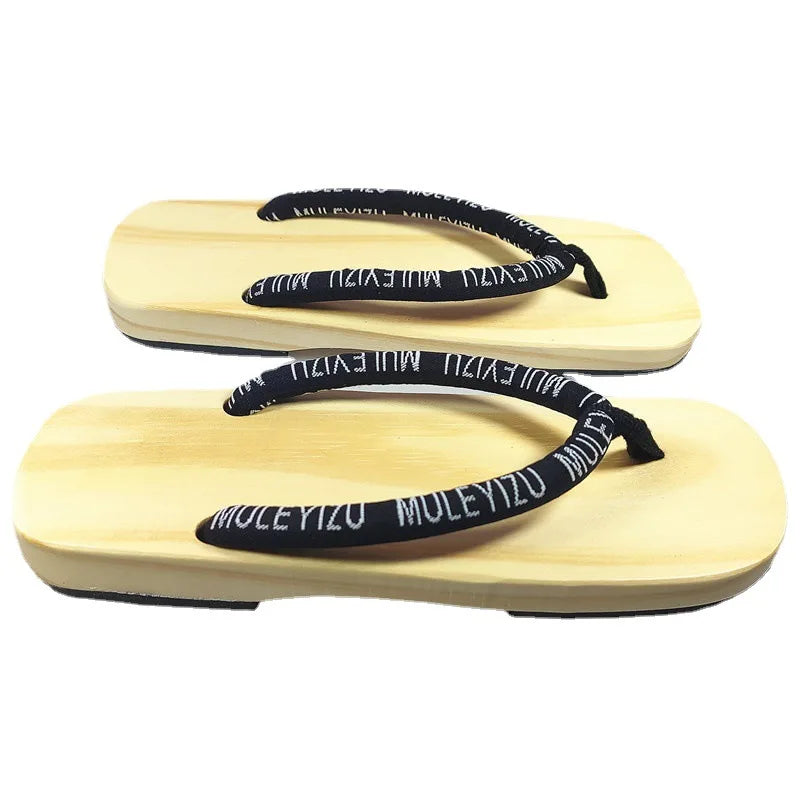 ATELIER-TIBET – Sandales Geta Traditionnelles en Bois Naturel & Coton