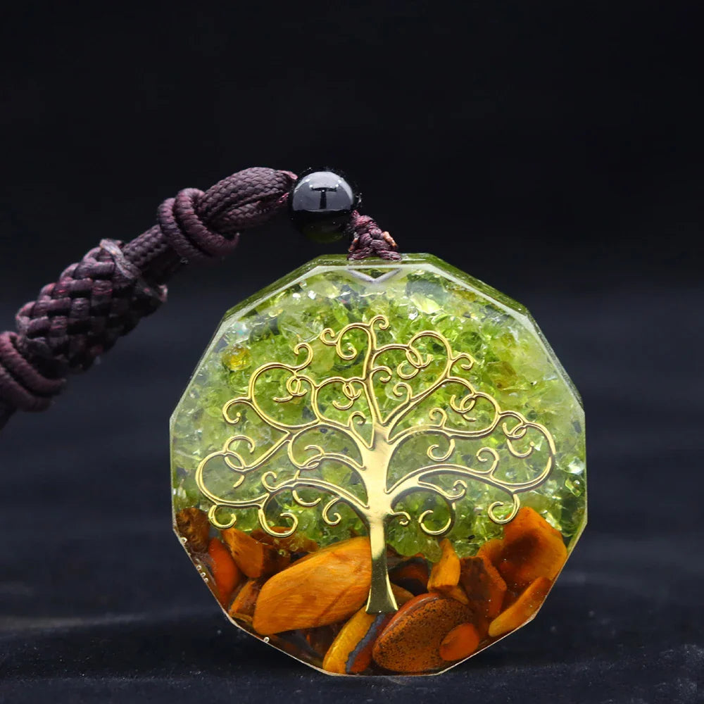 ATELIER-TIBET – Pendentif Orgonite Arbre de Vie décoratif