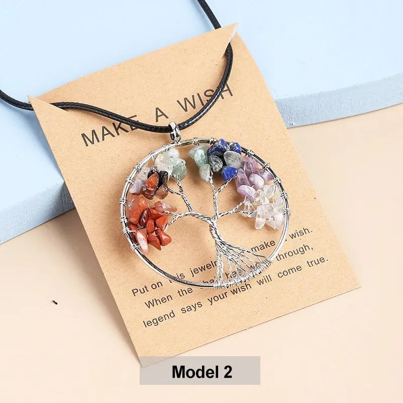 ATELIER-TIBET – Collier Arbre de Vie en Pierres Naturelles