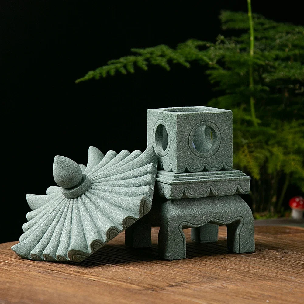 ATELIER-TIBET Statue Japonaise Lanterne en Pierre de Wildoda Décoration Zen Jardin