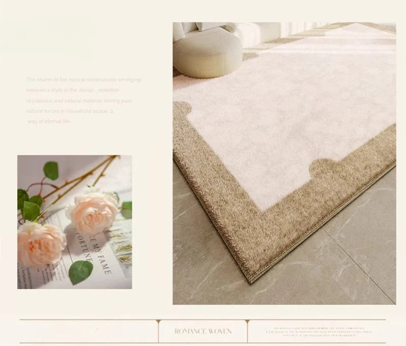 ATELIER-TIBET – Tapis Japonais Wabi Sabi Crème en Peluche Douce
