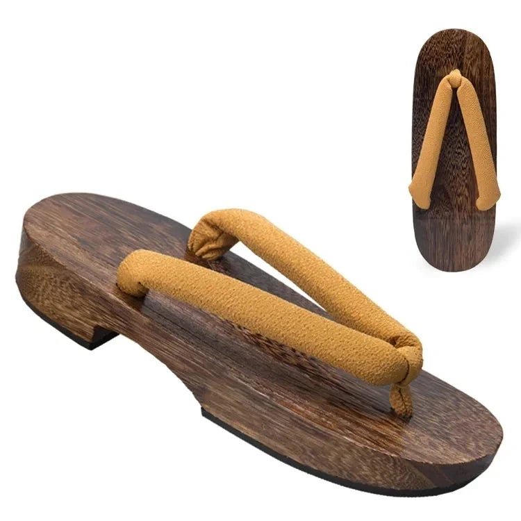 ATELIER-TIBET – Geta Japonais d’Été Femme en Bois Naturel & Coton