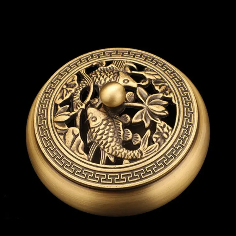 ATELIER-TIBET – Brûleur d’Encens Dragon & Phénix en Cuivre, Puissance & Mystère