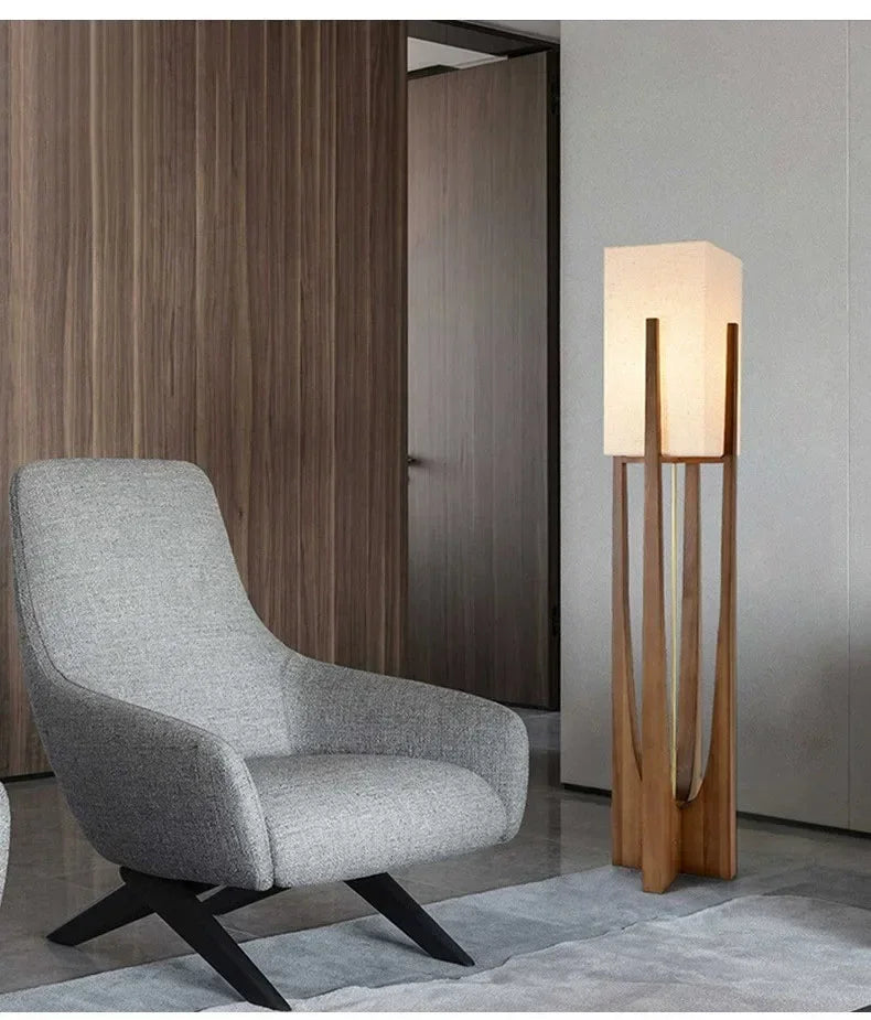 ATELIER-TIBET – Lampe Japonaise en Bois Naturel, Lumière Douce et Ambiance Zen