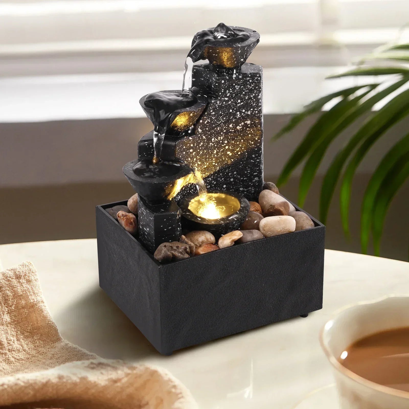 ATELIER-TIBET Fontaine à eau d'intérieur lumineuse