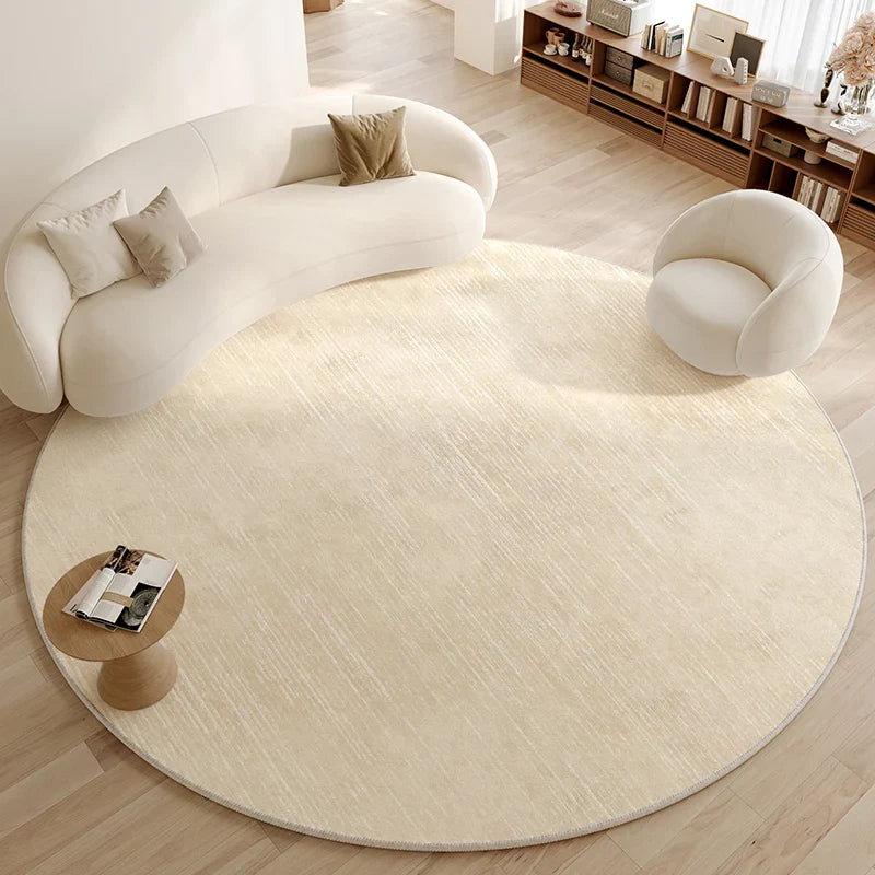 ATELIER-TIBET – Tapis Rond Japonais Wabi Sabi Crème Antidérapant