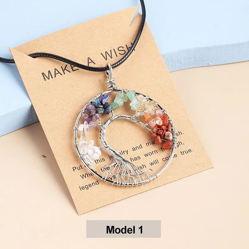 ATELIER-TIBET – Collier Arbre de Vie en Pierres Naturelles