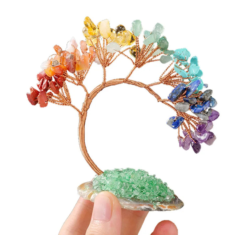 ATELIER-TIBET – Arbre du Bonheur 7 Chakras en Pierres Naturelles