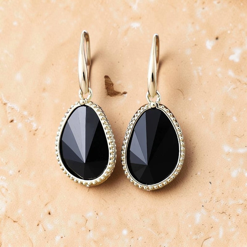 ATELIER-TIBET – Boucles d'Oreilles Protection Intérieure en Onyx