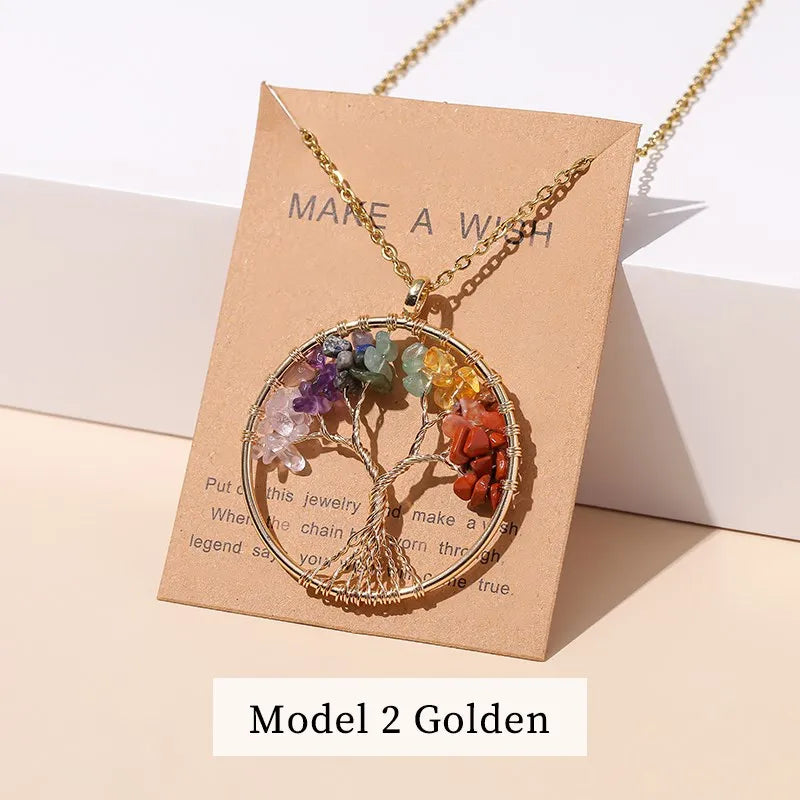 ATELIER-TIBET – Collier Arbre de Vie en Pierres Naturelles
