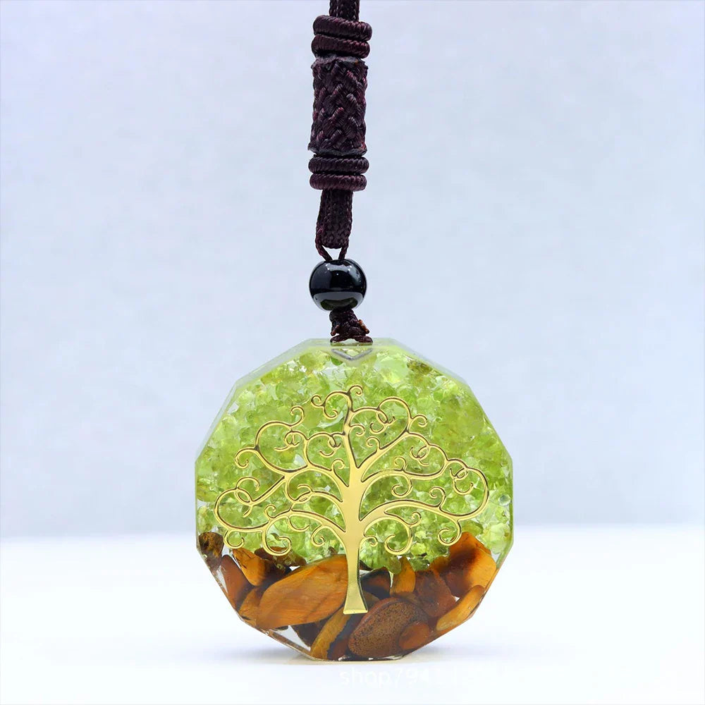 ATELIER-TIBET – Pendentif Orgonite Arbre de Vie décoratif
