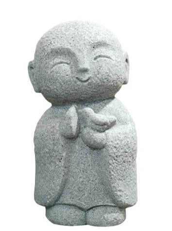 ATELIER-TIBET Statue de Moines Japonais en Pierre Décoration Zen Spirituelle