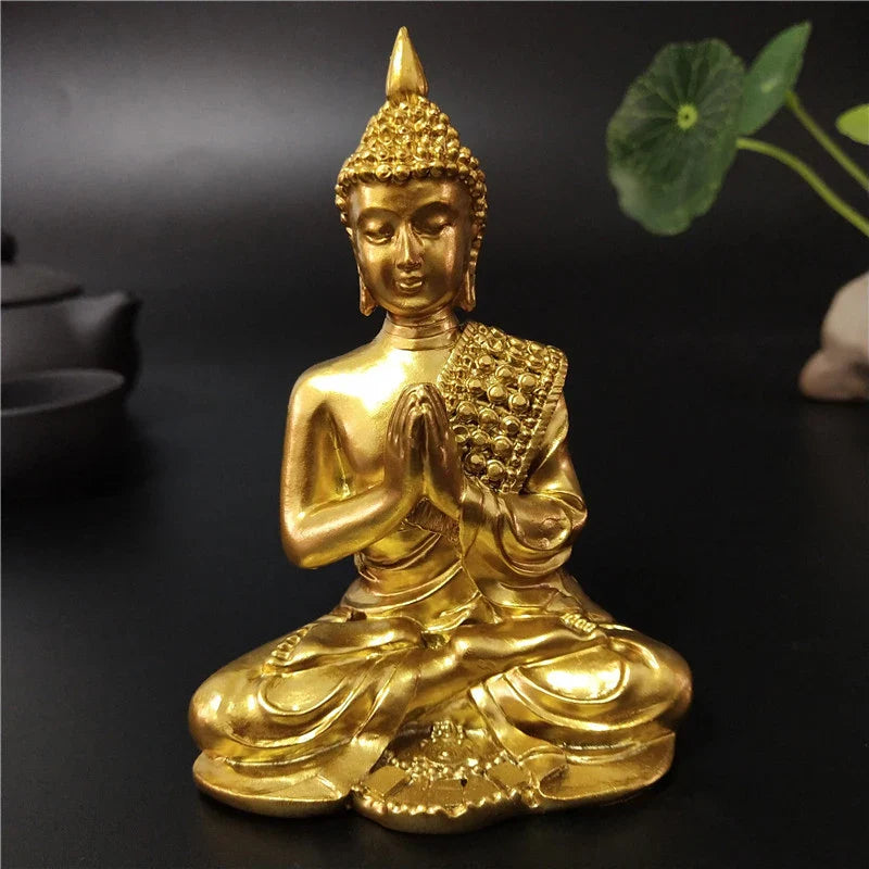 ATELIER-TIBET Statue Japonaise Porte-Chance en Résine | Sculpture Zen Prospérité & Harmonie