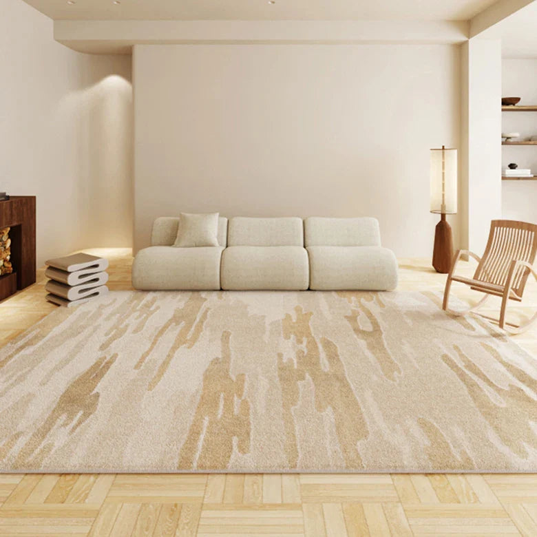 ATELIER-TIBET – Tapis Japonais Marbré Beige Antidérapant