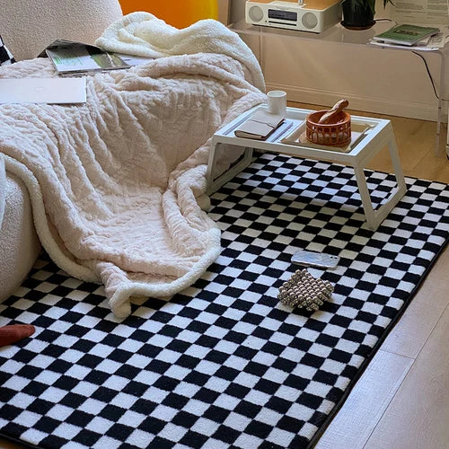 ATELIER-TIBET – Tapis Japonais Damier | Élégance Géométrique & Confort Minimaliste