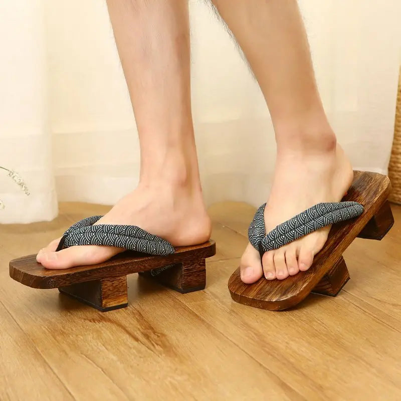 ATELIER-TIBET – Geta Japonaise Style Oriental en Bois & Tissu