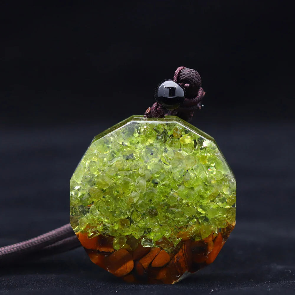 ATELIER-TIBET – Pendentif Orgonite Arbre de Vie décoratif
