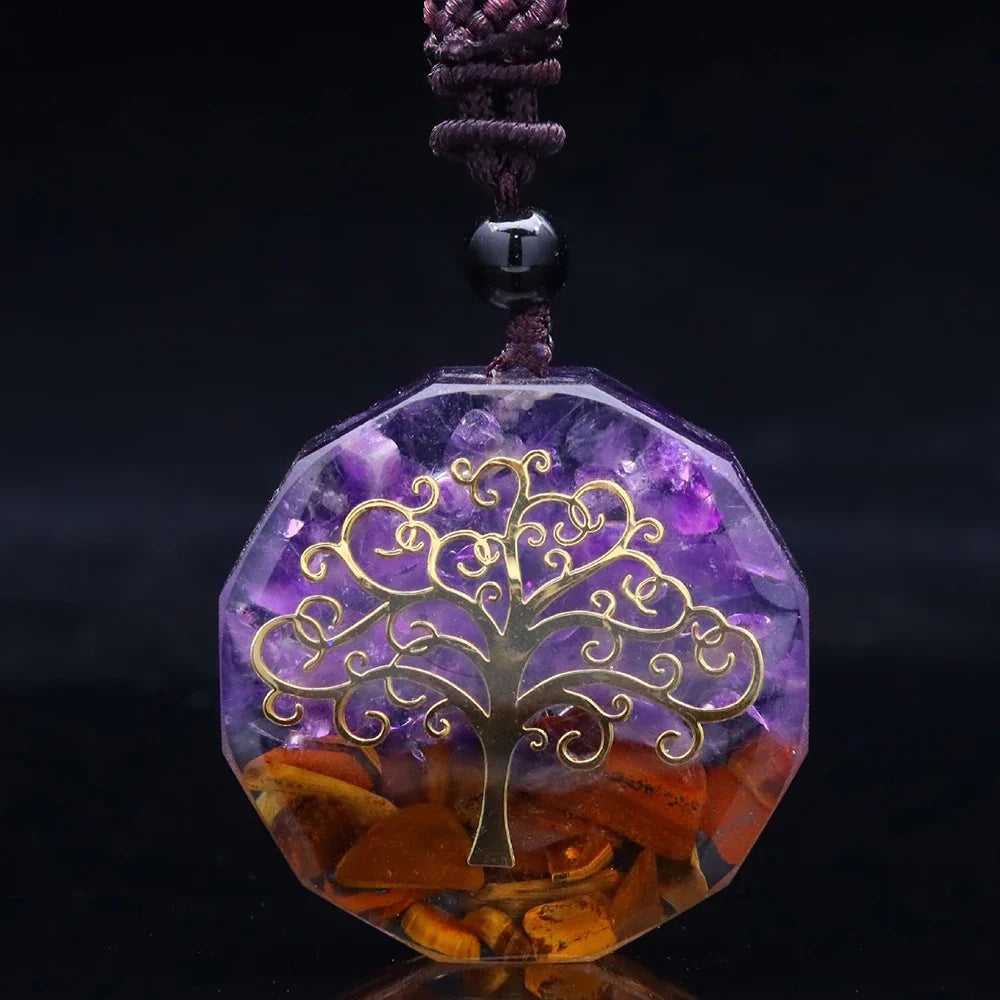 ATELIER-TIBET – Pendentif Orgonite Arbre de Vie décoratif