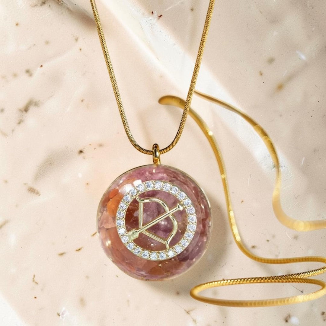 ATELIER-TIBET – Pendentif Orgonite Signe Astrologique en Pierre Naturelle