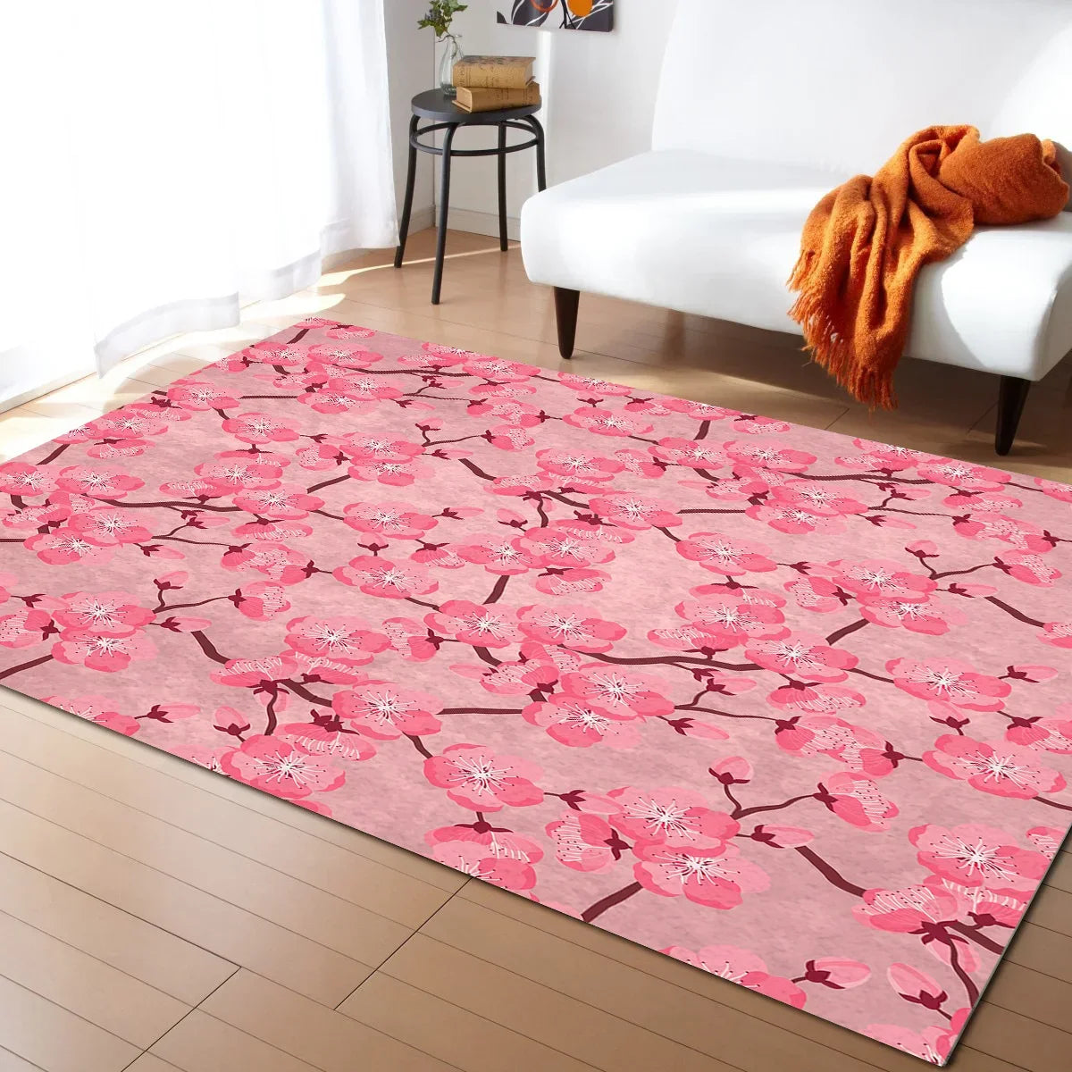ATELIER-TIBET – Tapis Japonais Sakura en Velours Cristal Antidérapant