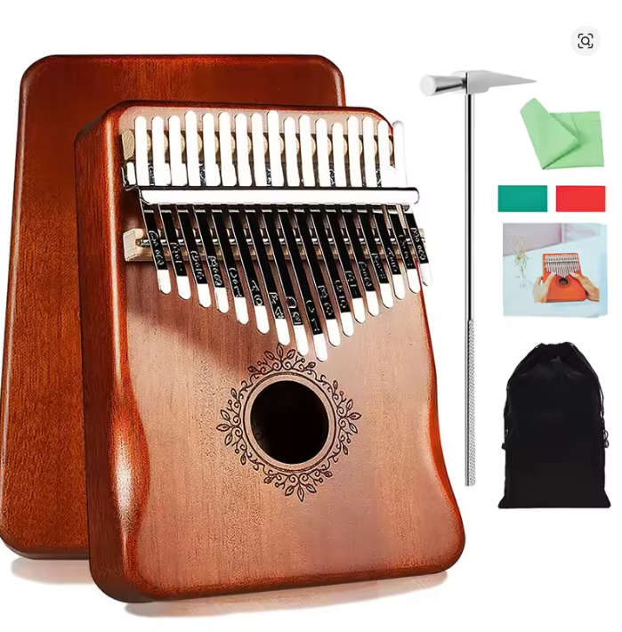 Kalimba 17 touches “Gecko” – Piano à pouces en bois, portable & relaxant
