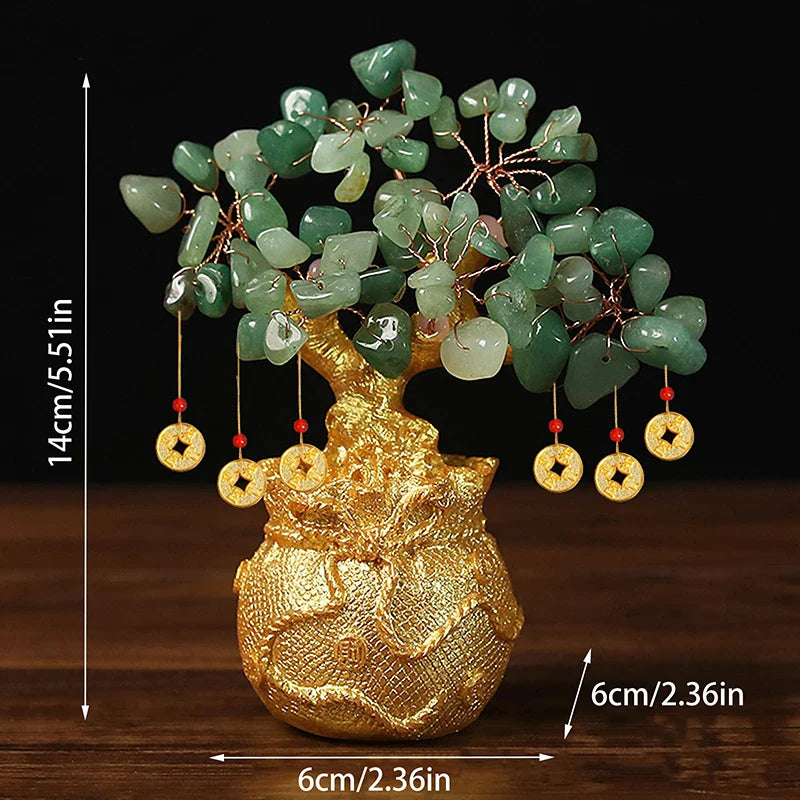 ATELIER-TIBET – Arbre de Bonheur Feng Shui en Pierre Naturelle (Citrine)