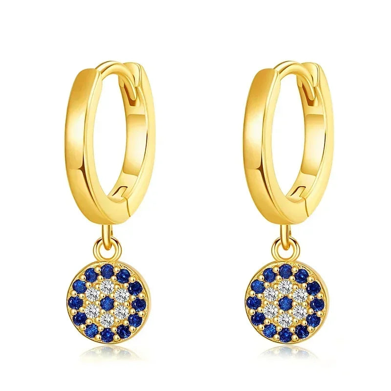 ATELIER-TIBET – Boucles d'Oreilles Oeil Bleu Protecteur