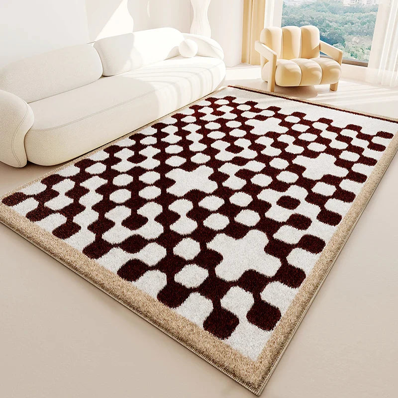 ATELIER-TIBET – Tapis Japonais Wabi Sabi Crème en Peluche Douce