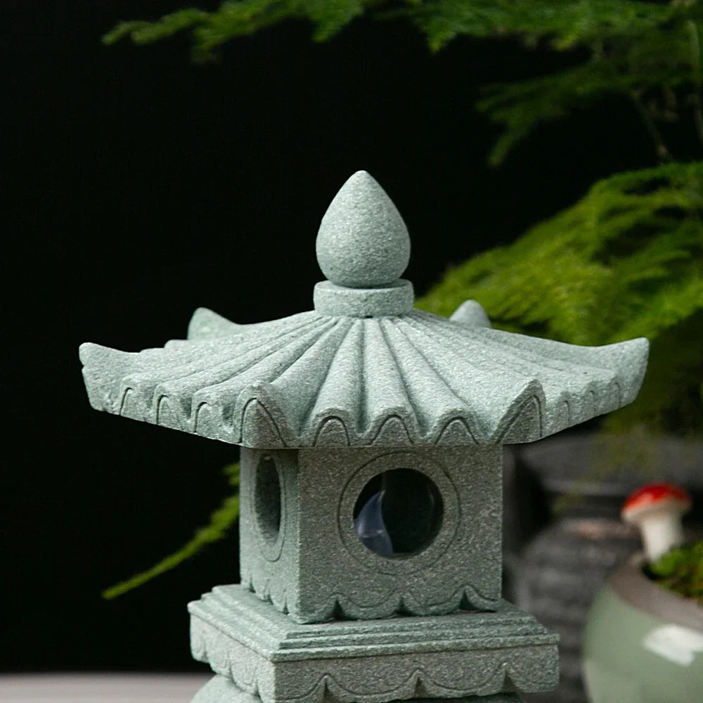 ATELIER-TIBET Statue Japonaise Lanterne en Pierre de Wildoda Décoration Zen Jardin