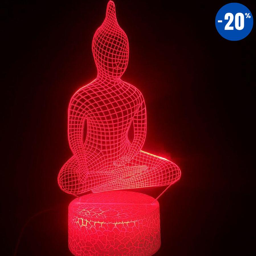 ATELIER-TIBET Superbe Lampe Bouddha Hologramme méditation 3D