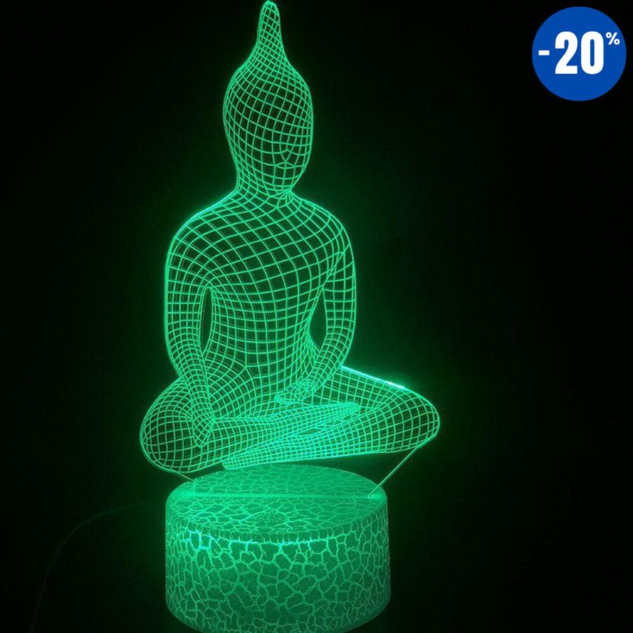 ATELIER-TIBET Superbe Lampe Bouddha Hologramme méditation 3D