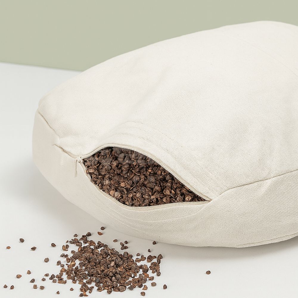 ATELIER-TIBET Zafu de Méditation en Coton Naturel – Confort & Stabilité