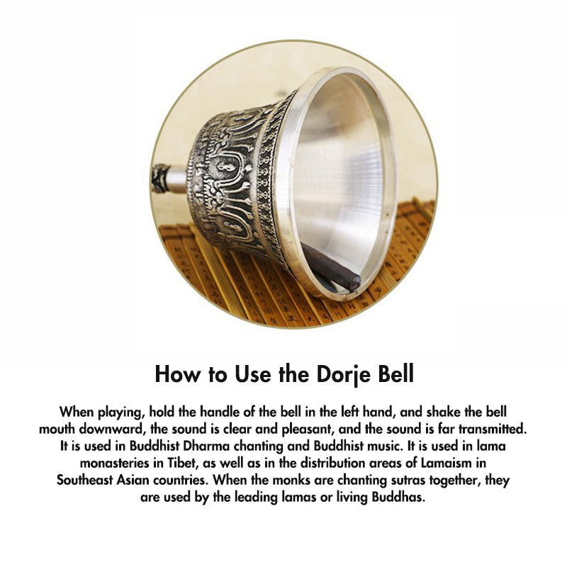 ATELIER-TIBET – Cloche de Méditation et Vajra Dorje | Ensemble Rituel en Cuivre