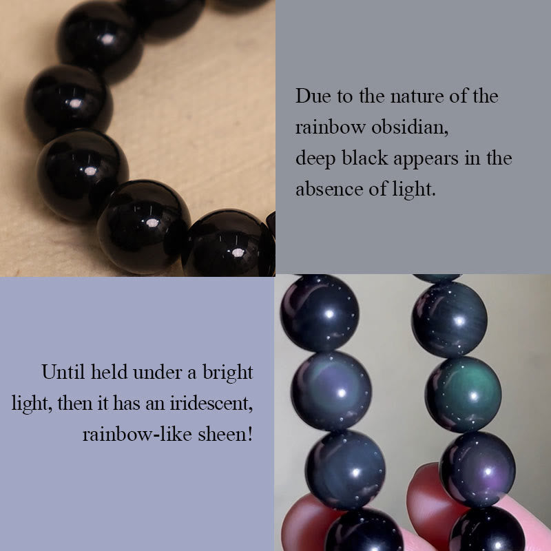 ATELIER-TIBET – Bracelet Mala en Obsidienne 6 mm – 108 Perles