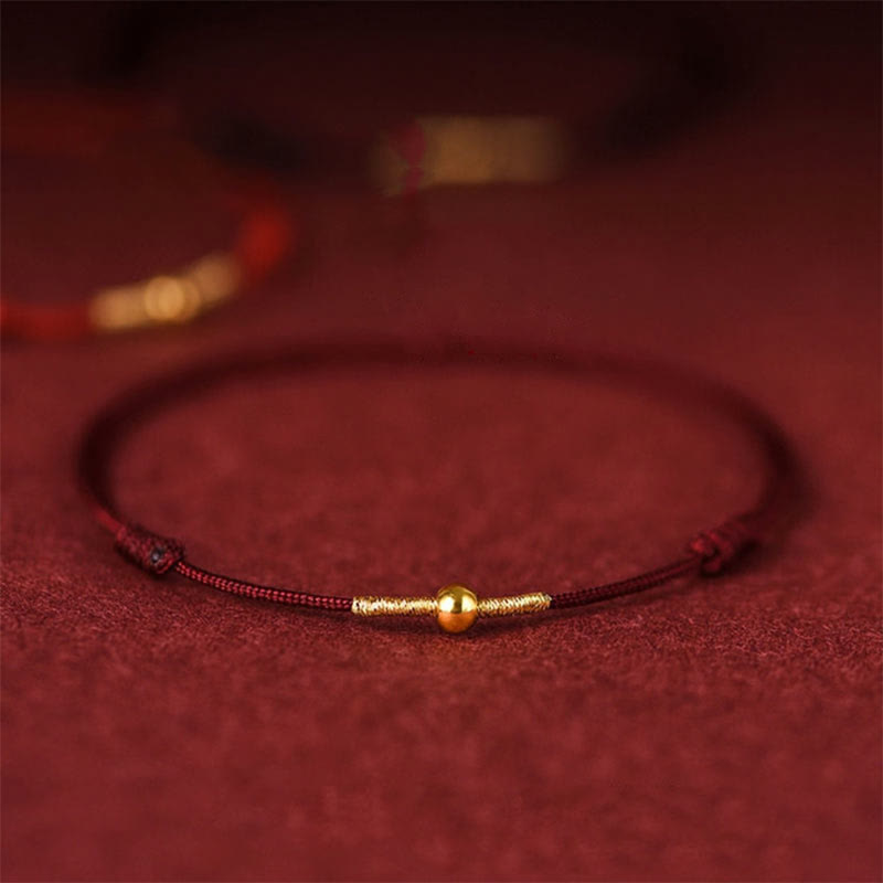ATELIER-TIBET – Bracelet / Chevillère de Protection en Fil Rouge & Argent Sterling 925