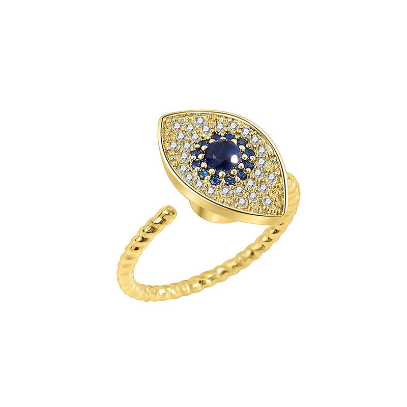 ATELIER-TIBET Bague Œil Protecteur Argent 925 Ajustable