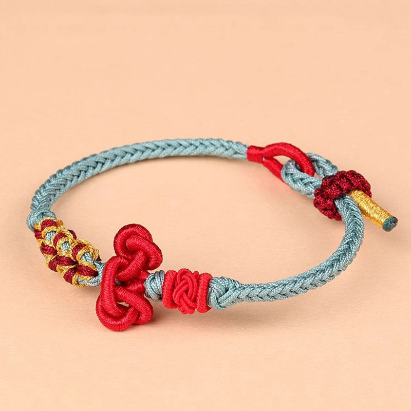 ATELIER-TIBET – Bracelet Fil Rouge avec Nœud Wenchang (Protection & Sagesse)
