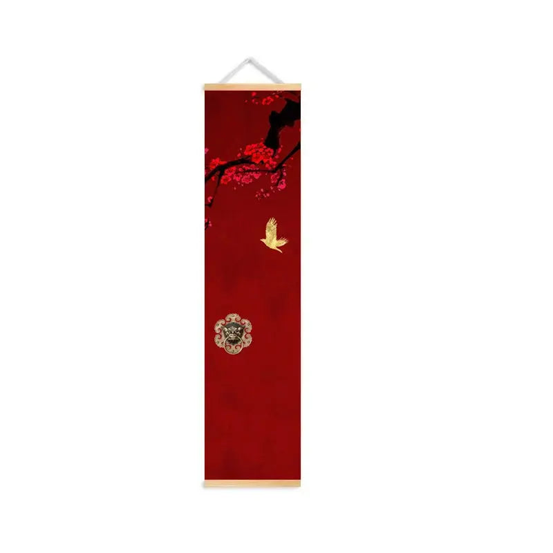 ATELIER-TIBET – Kakemono Japonais Zen aux Grues et Fleurs de Cerisier