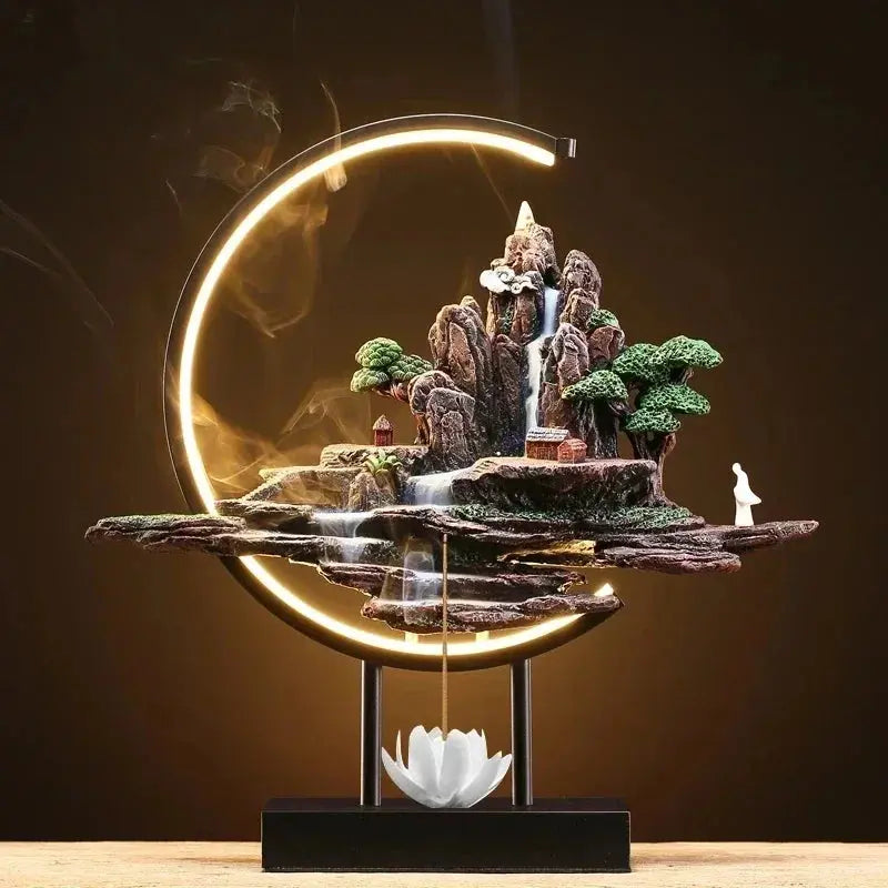 ATELIER-TIBET – Voie Céleste · Fontaine d’Encens LED Montagne & Cascade