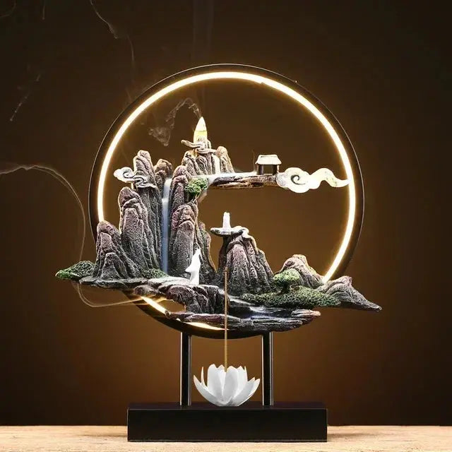 ATELIER-TIBET – Voie Céleste · Fontaine d’Encens LED Montagne & Cascade
