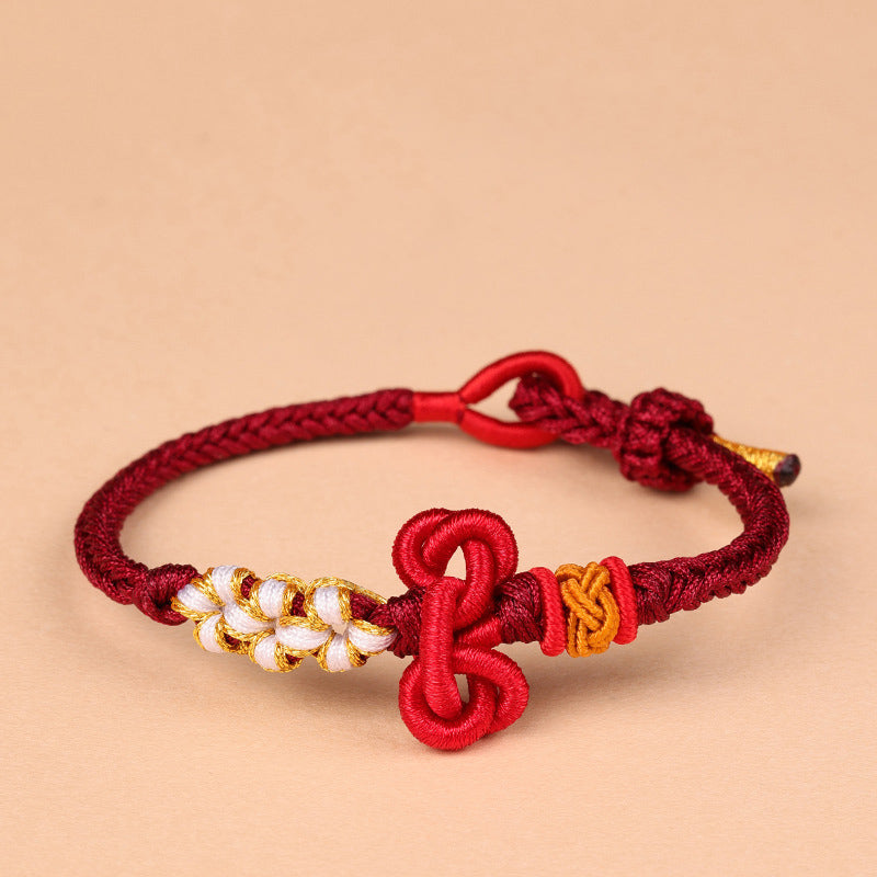 ATELIER-TIBET – Bracelet Fil Rouge avec Nœud Wenchang (Protection & Sagesse)