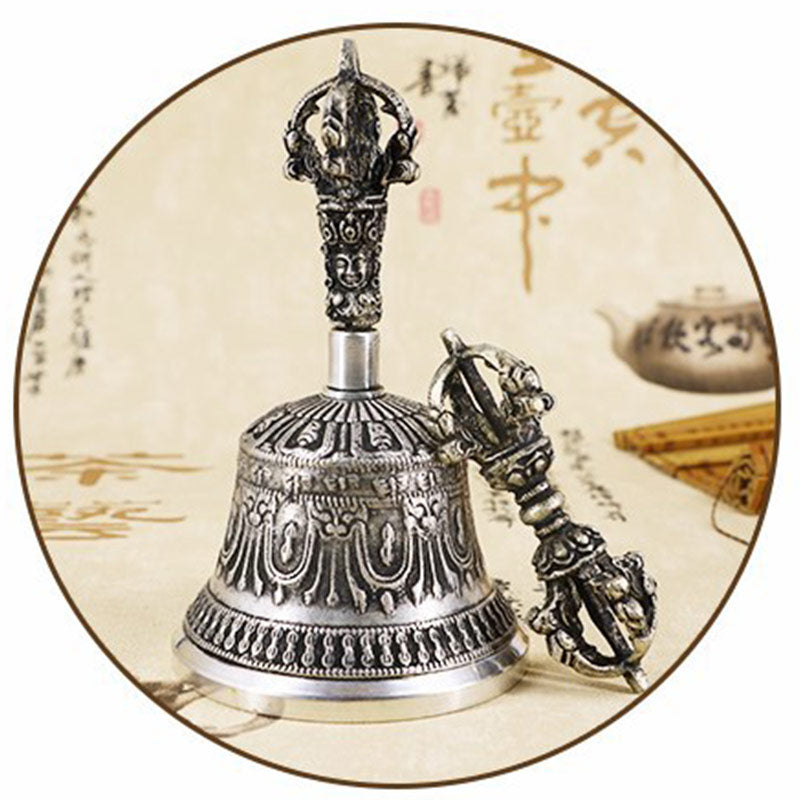 ATELIER-TIBET – Cloche de Méditation et Vajra Dorje | Ensemble Rituel en Cuivre