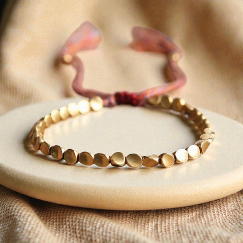 ATELIER-TIBET – Bracelet Tibétain en Perles de Cuivre