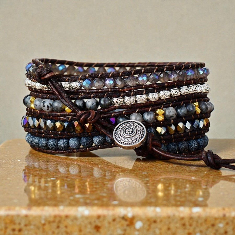 ATELIER-TIBET – Bracelet Wrap Ancrage & Sécurité en Onyx