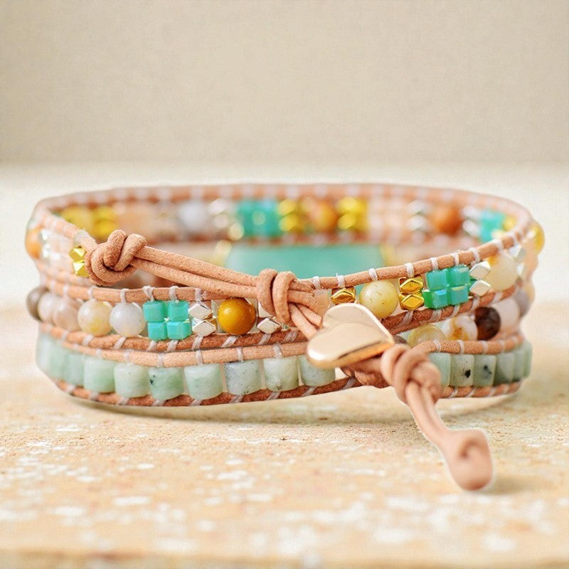 ATELIER-TIBET – Bracelet Wrap Douceur & Apaisement en Amazonite