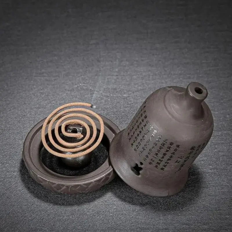 ATELIER-TIBET – Brûleur d’Encens en Céramique Calligraphie, Esprit Zen