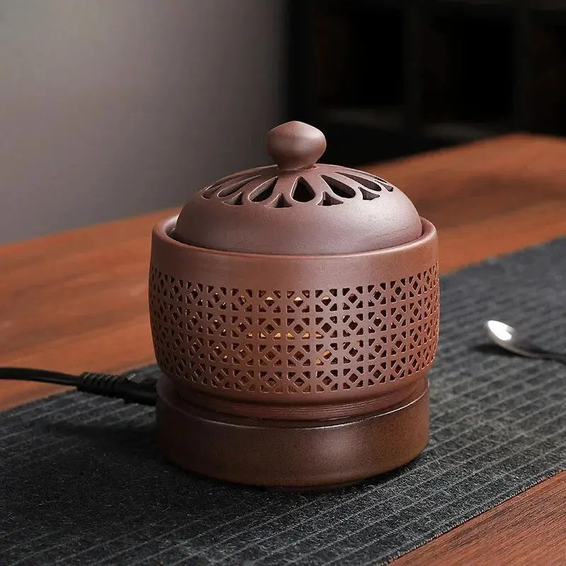 ATELIER-TIBET – Brûleur d’Encens Électrique en Céramique, Diffusion Élégante & Relaxante