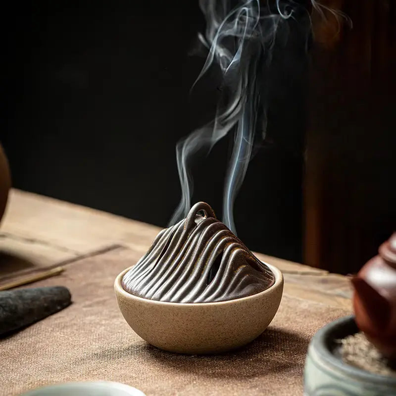 ATELIER-TIBET – Brûleur d’Encens en Céramique Inspiré du Rituel Kōdō